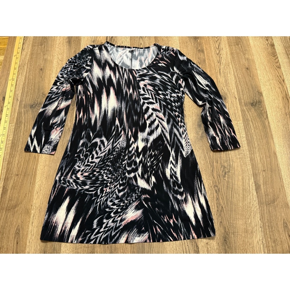 Jockey Dress, Women's Size XS, Pink Black White, Animal Print, Long Sleeve - Picture 1 of 8